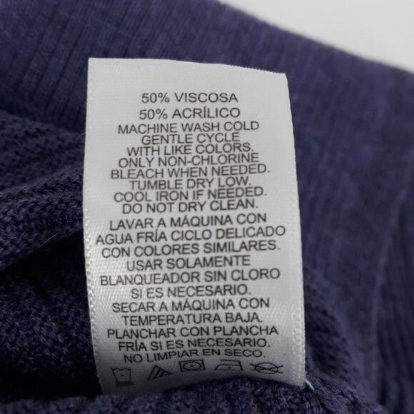 Adrienne Vittadini Knit Cowl Neck Tunic Mini Sweater Dress Purple‎ Non Itch Sz M - Picture 11 of 12